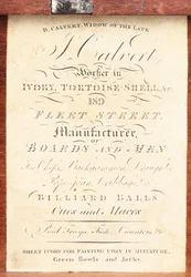 Etiquette apposée sur la boîte d