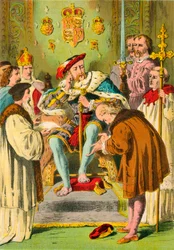 Lambert devant Henri VIII