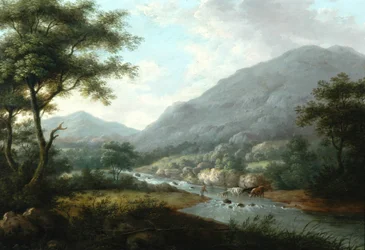 Paysage avec du bétail