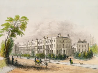 Lansdown Place, Cheltenham, gravé par lithographie par M.D. Eichbaum, vers 1845