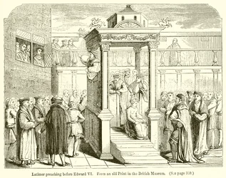 Latimer prêchant devant Édouard VI