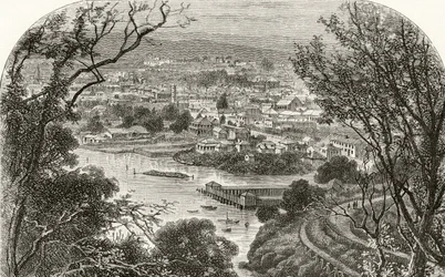 Launceston, Tasmanie, vers 1880, de 