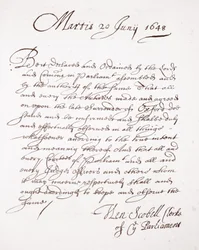 Lettre de Henry Scobell, 20 juin 1648