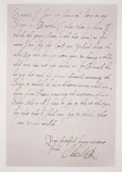 Lettre de Charles I au duc de Buckingham