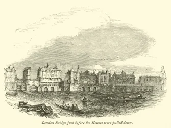 Pont de Londres juste avant la démolition des maisons