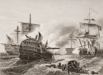 Victoire de Lord Howe sur les Français, illustration de 
