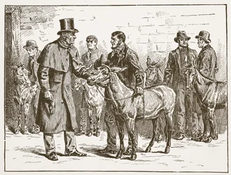 Lord Shaftesbury inspectant une exposition d