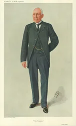 Lord Welby, Le Trésor, 10 mars 1910, caricature de Vanity Fair