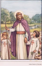 Bon Berger de tes Brebis, illustration du Livre des Hymnes pour Enfants, 1929