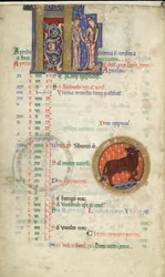 Avril, du Psautier de Hunterian