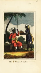 Homme et femme de Ceylan (Sri Lanka)