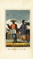 Homme et femme de Cochinchine (Vietnam) 1818