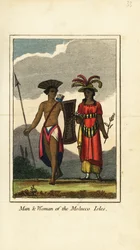 Homme et femme des îles Moluques