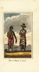 Homme, femme et bébé de Corée, Corée