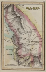 Manassé, au-delà du Jourdain (gravure en couleur)