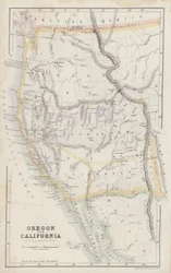 Carte : Oregon et Californie par G H Swanston, Édimbourg