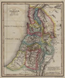 Carte de Canaan de la Terre Sainte à des fins générales