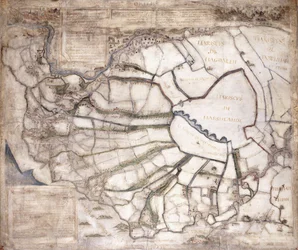 Carte des sept communes marécageuses, après 1581