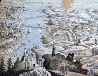 Carte du siège de Sébastopol, 18 juin 1855, 1855