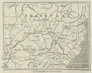 Carte du Transvaal et des provinces adjacentes
