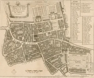 Carte de la paroisse de St Giles in the Fields, Londres