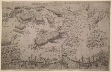 Maps.C.C.5.a.409 La Bataille de Pinkie, vers 1547-48