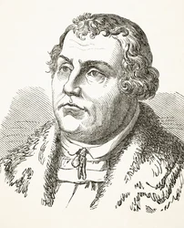 Martin Luther, tiré de « The National and Domestic History of England » de William Hickman Smith Aubrey (1858-1916), publié à Londres vers 1890
