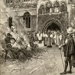 Martyr de John Hooper (c.1495-1555) à Gloucester