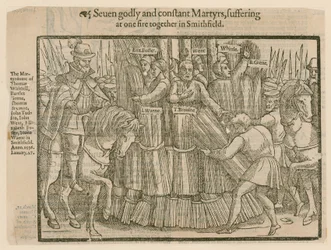 Martyrs brûlés à Smithfield (gravure)