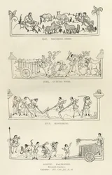 Mai, juin, juillet et août, du Julius Calendar and Hymnal, illustration de l