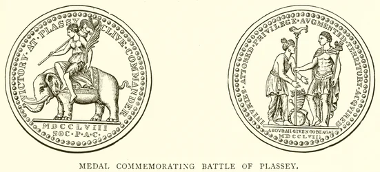 Médaille commémorant la bataille de Plassey