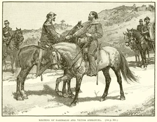 Rencontre de Garibaldi et Victor Emmanuel