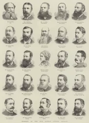 Membres du nouveau conseil du comté de Londres (gravure)