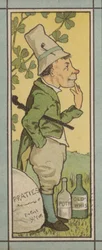 Illustration de menu : Irlande (lithographie en couleur)
