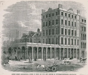 Les nouveaux locaux de Messrs E Moses and Sons à Tottenham Court Road, Londres