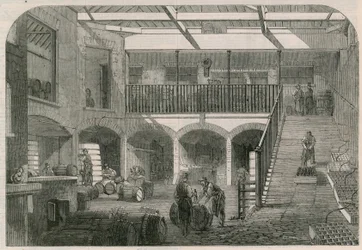 Magasins de vin de Messrs Gilbey à Titchfield Street