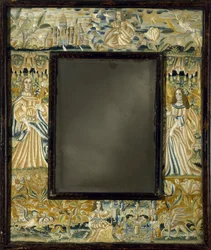 Miroir avec Broderie en Relief, vers 1650-1700