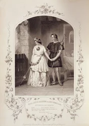 Mlle Jenny Marston en Perdita et M. F. Robinson en Florizel, Acte IV Scène 3, dans Le Conte d