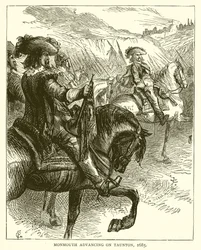 Monmouth avançant sur Taunton, 1685