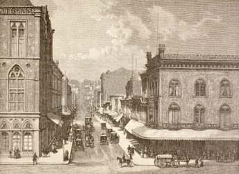 Rue Montgomery, San Francisco dans les années 1880