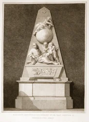 Monument érigé à la mémoire de Sir Isaac Newton à l