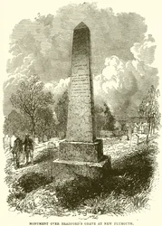 Monument sur la tombe de Bradford à New Plymouth