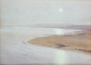 Scène côtière au clair de lune