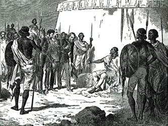 Entrevue de M. Rassam avec le roi Théodore de l