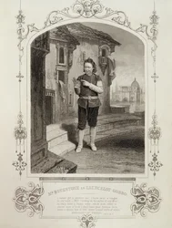 M. Buckstone en Lancelot Gobbo, Acte II Scène 2, dans Le Marchand de Venise de William Shakespeare (1564-1616)