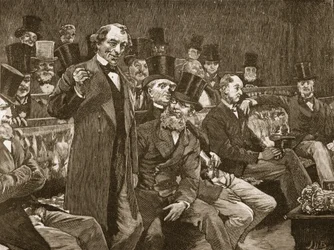 M. Disraeli raconte à la Chambre des communes son histoire de "champagne sec".