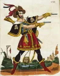 M. Ransford dans le rôle de Wolfe le voleur et meurtrier, frontispice de 