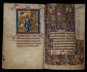 Ms 1-2005, ff.8v-9r : Le Christ en jugement et l