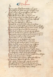 Ms. New Coll 314, f90v, Les Contes de Canterbury par Geoffrey Chaucer