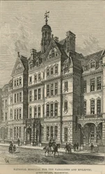 Hôpital National pour les Paralysés et Épileptiques, Queen Square, Bloomsbury